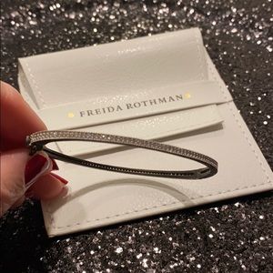 Freida Rothman Thin Eternity Pave Hinge Bangle